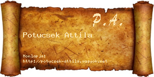 Potucsek Attila névjegykártya